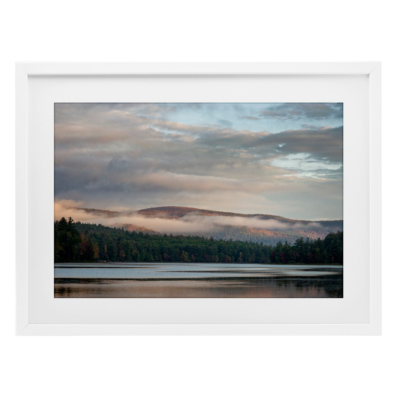 Stupell Industries Mountain View with Fog Framed Print Under Glass, design by James Rodewald